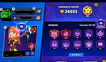 CONTA BRAWL STARS | 24K+ TROFÉUS | 86 BRAWLERS | 12 LENDÁRIOS