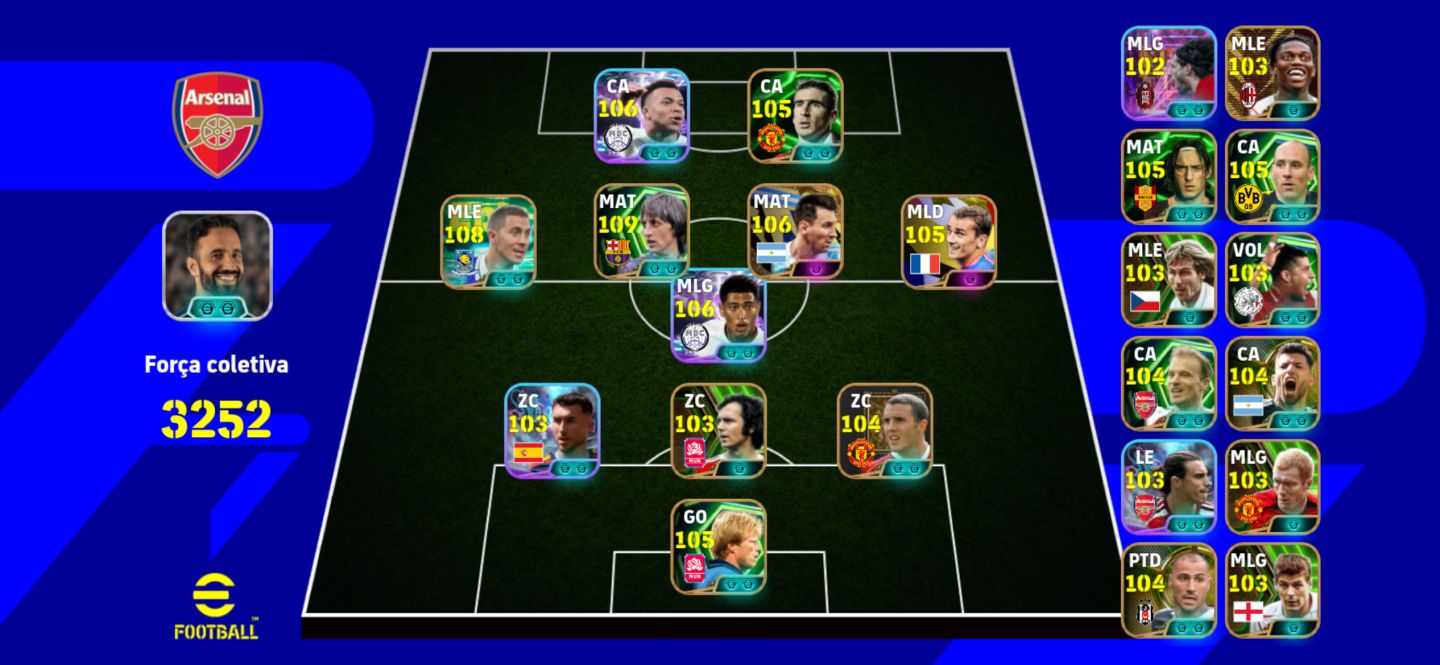 CONTA EFOOTBALL BOA +3250 DE FORÇA SO KONAMI