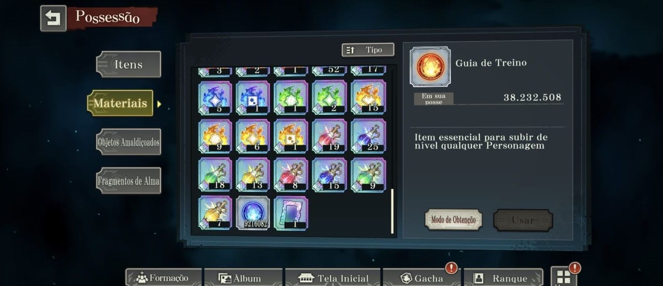 Conta Endgame JJK phantom, com 16 limitados + 52k cubos + 5k cubos pagos
