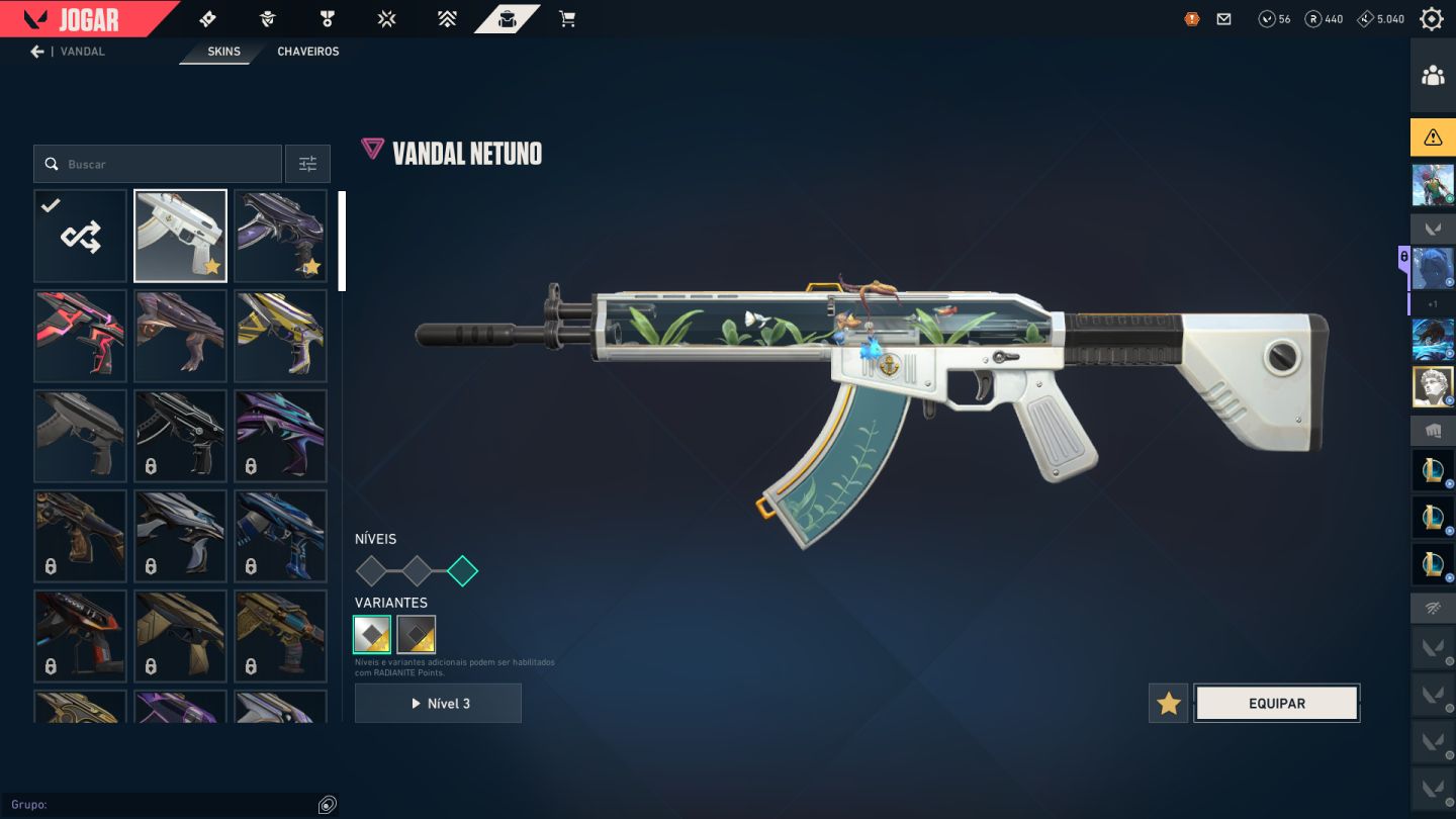 Conta valorant varias skins (LVL +200)