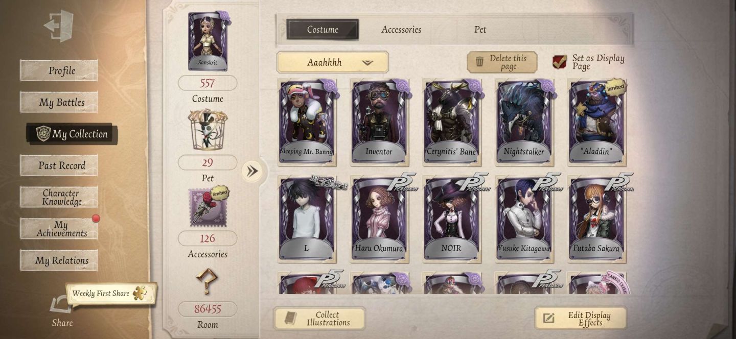Conta antiga de Idv com skins raras