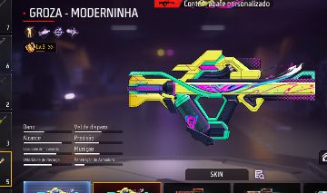 Conta de free fire com calça angelical e arma evolutiva
