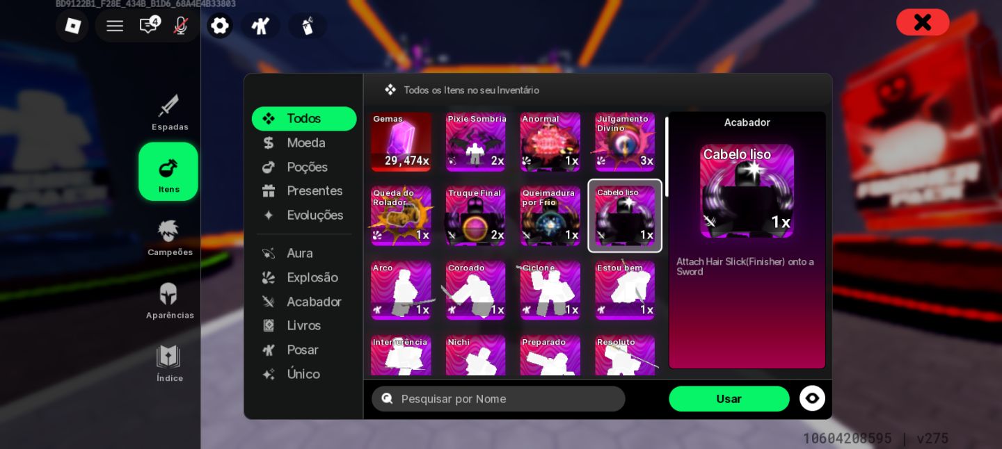CONTA ENDGAME DEATH BALL + IMENSO INVENTÁRIO DE ROUPAS ROBLOX