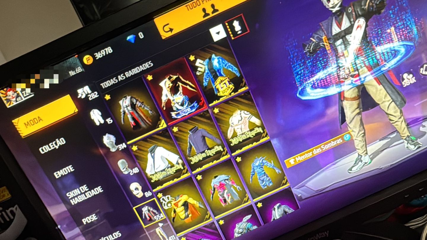 Conta de Free Fire rara disponível