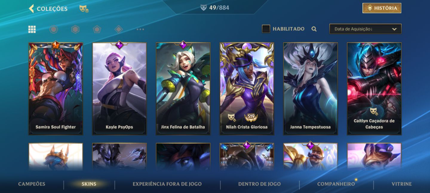 Conta wild Rift com skin várus cupido imortal