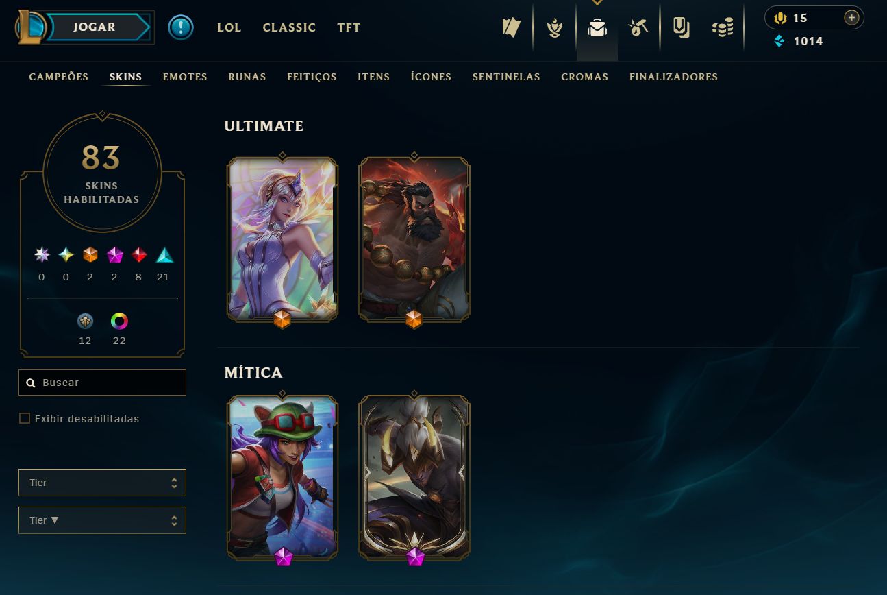 CONTA GOLD 2 - 83 SKIN - 143 CHAMPS + BRINDE!! - 100% SEGURA! FULL ACESSO