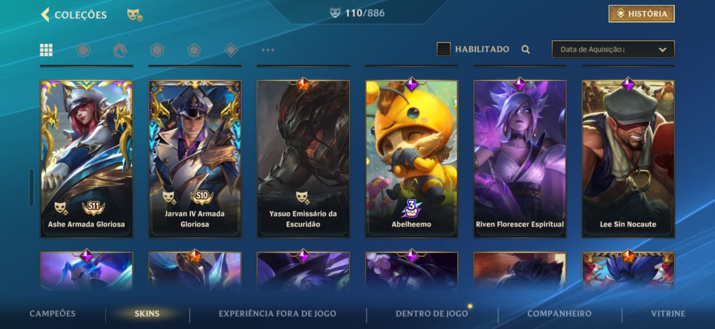 Conta WR top pra deixar como main