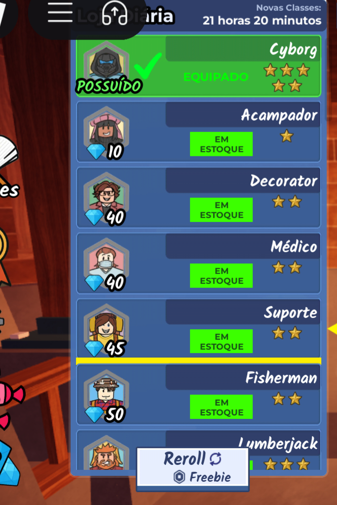Conta 99 com CIBORGUE, ALIEN, 10 A 30 DIAMANTES E DIAS VIVIDOS DE BÔNUS