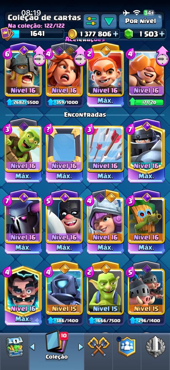 CONTA CLASH LVL 16