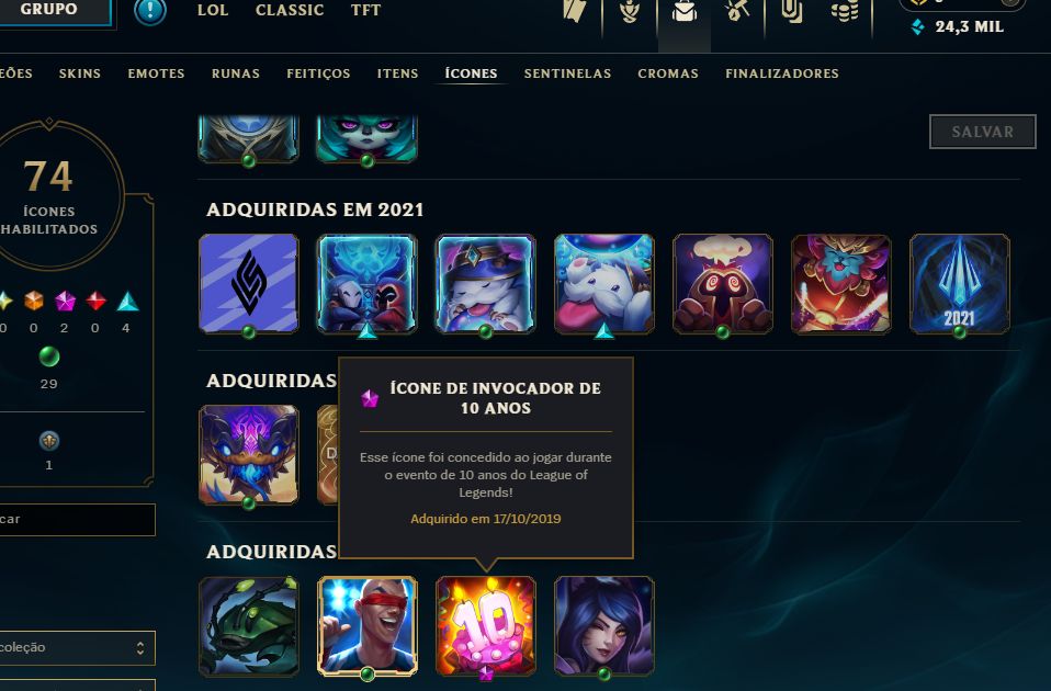 Conta lv 49 smurf 8skins e 4 frag skins Prata 2 7w