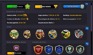 CONTA DE 8 BALL POOL RARA ANTIGA CCP 80