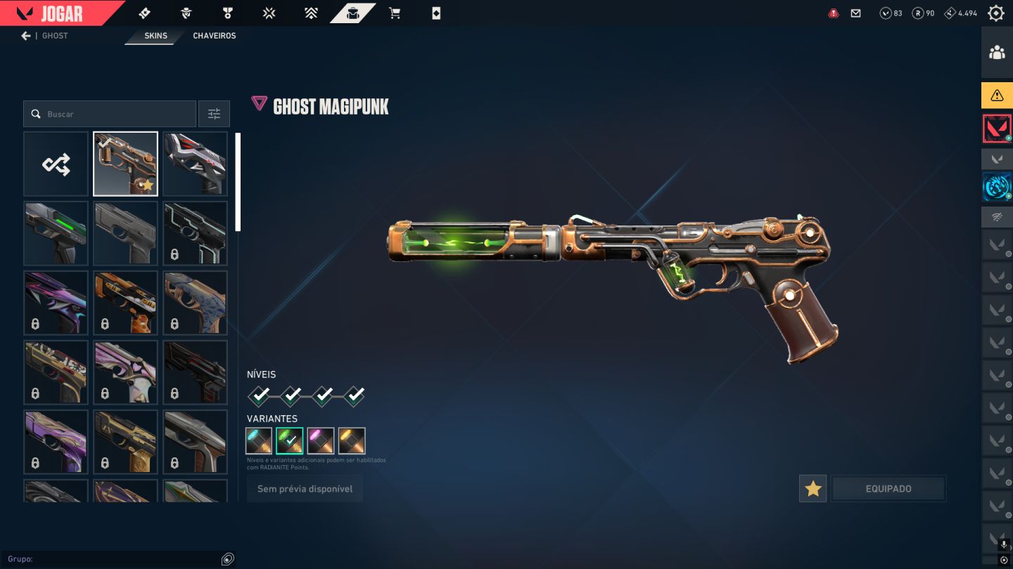 CONTA VALORANT COM MUITA SKIN