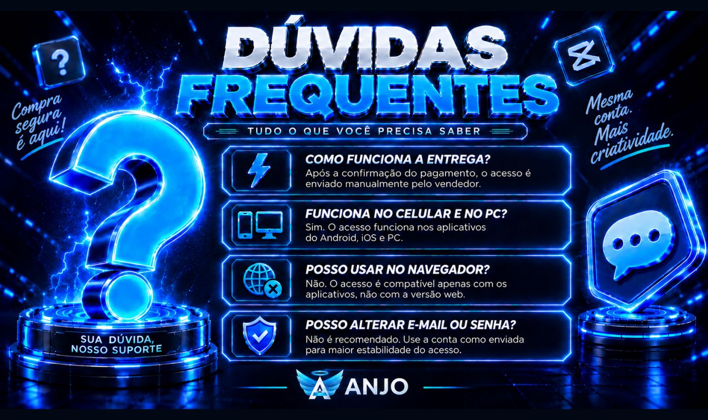 CAPCUT PRO | 7 OU 30 DIAS | ACESSO INDIVIDUAL | ANDROID, IOS E PC