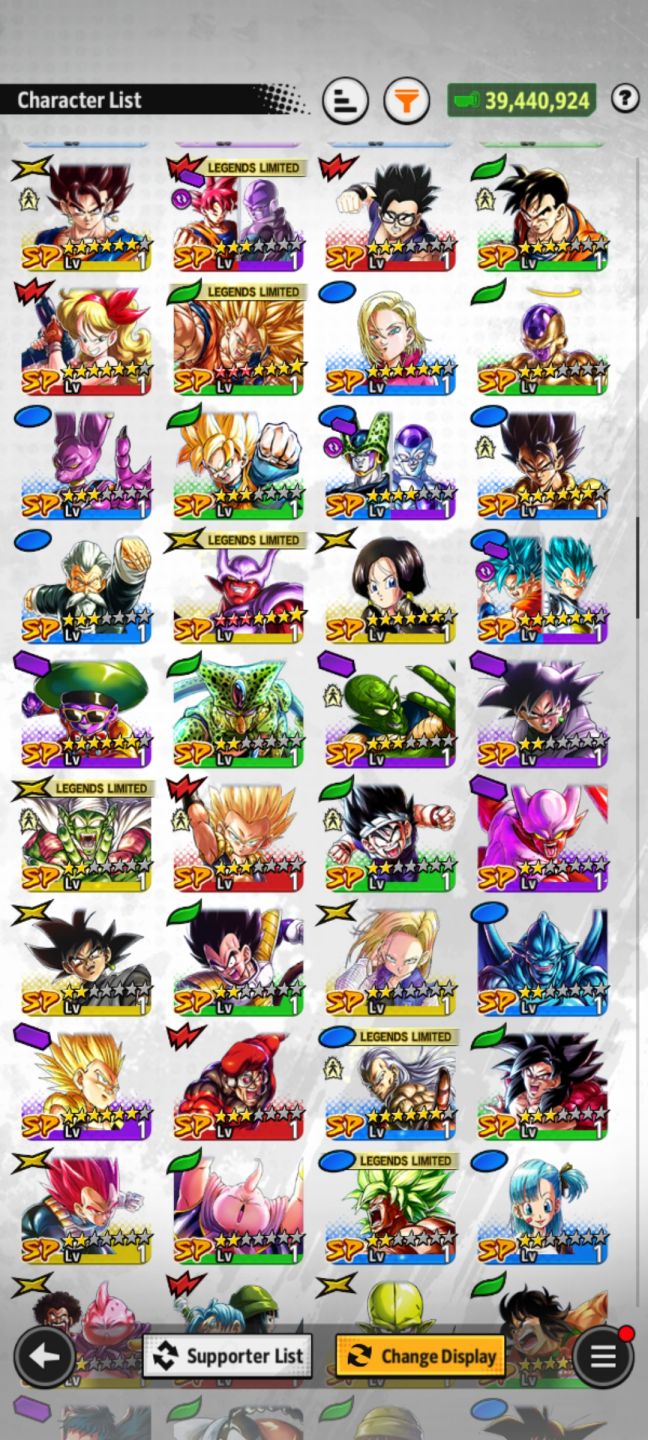 Conta Dragon ball legends 22k cristal,vários ultras e legends.