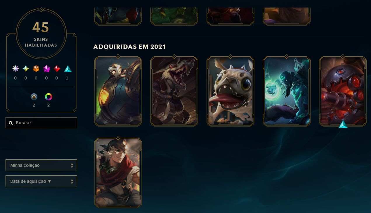 Conta lvl 54 zerada sem rank main adc