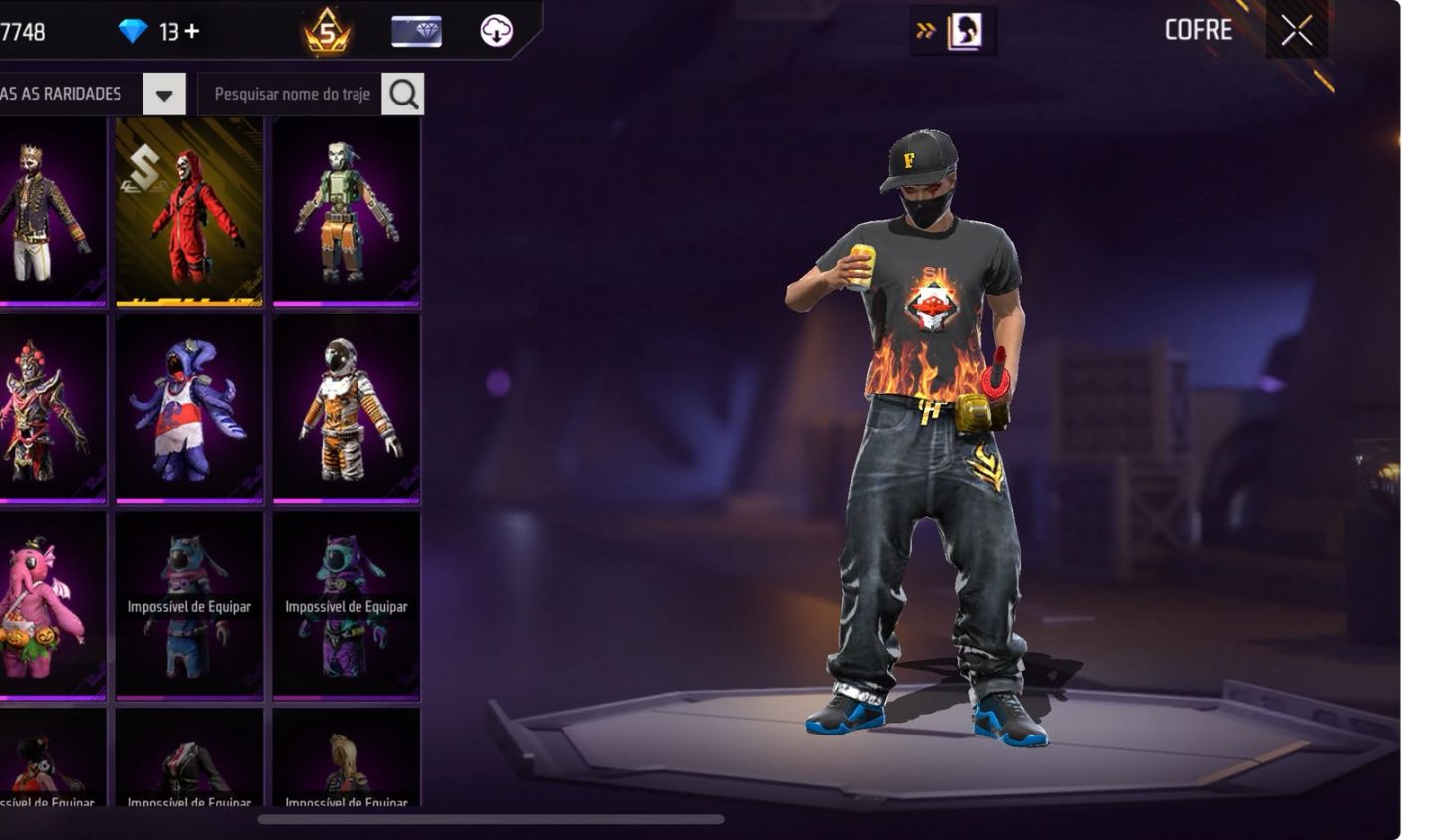CONTA FREE FIRE SEGUNDO PASSE FULL MESTRE RARO
