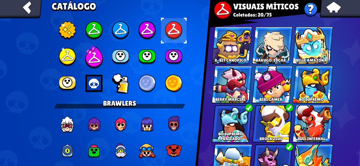 CONTA BRAWL STARS À VENDA 106/107 BRAWLERS 31 BRAWLERS FULL 11 45.782 TROFÉUS