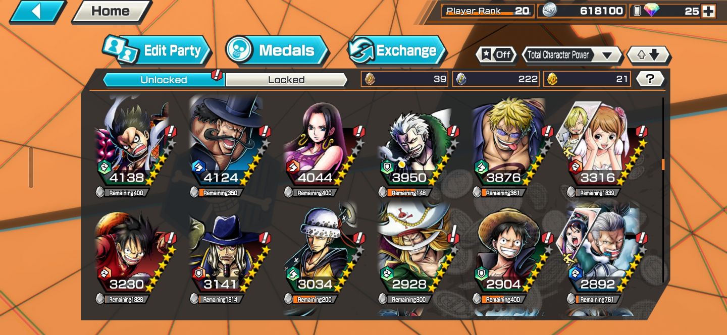 Conta one piece Bounty Rush