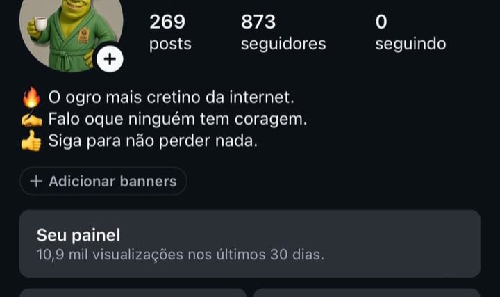 Conta de Instagram Frases Shrek | 870 Seguidores | Grande Potencial