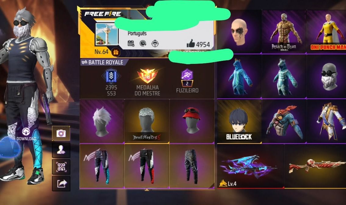 CONTA DE FF PRIME 6 FULL GEMADA MUITO RARA