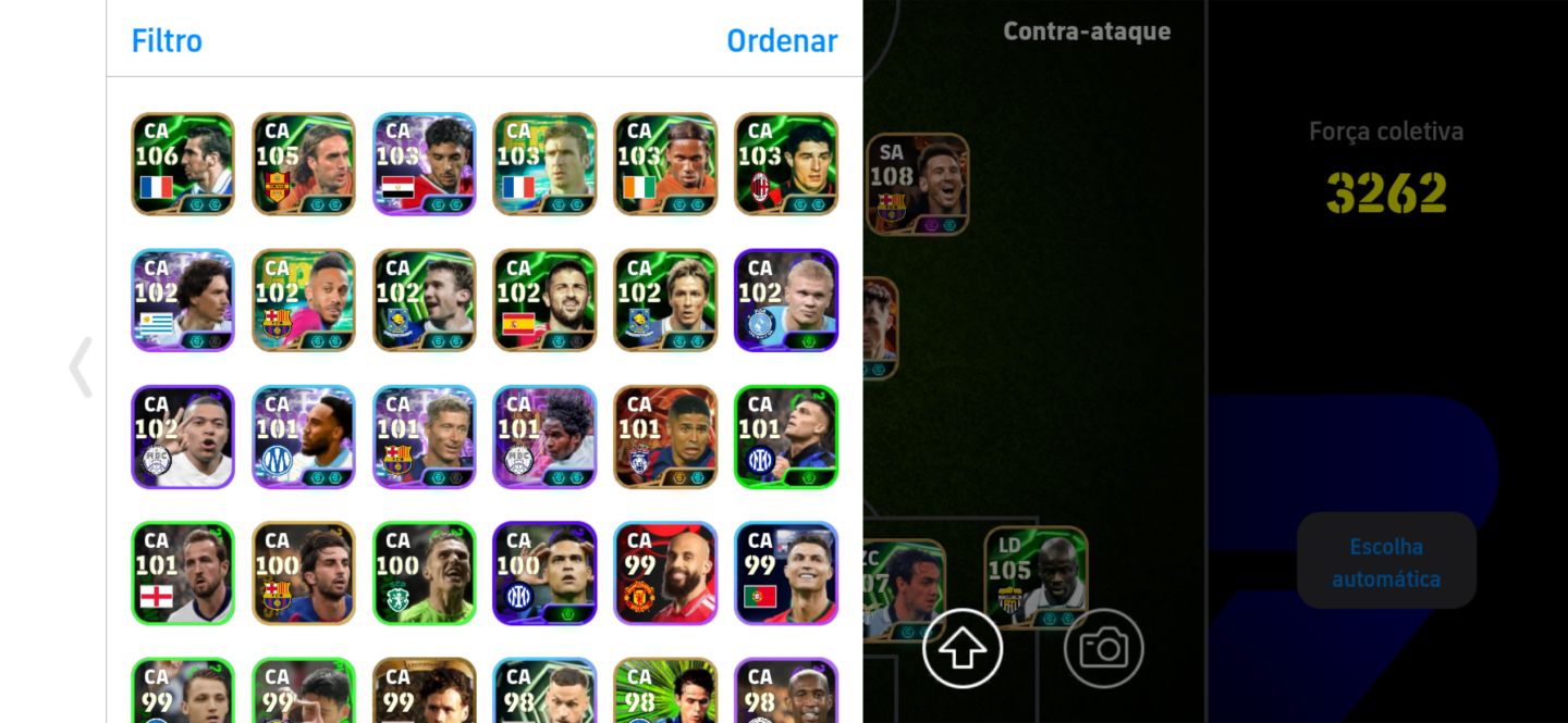 Conta com Neymar 106, efootball chama