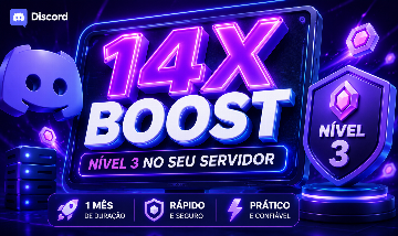 BARATO - 14x BOOST DISCORD SERVIDOR 30 DIAS