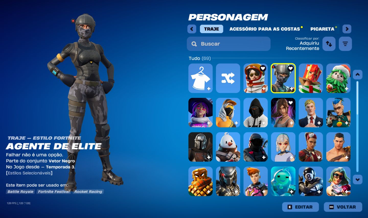 CONTA FORTNITE OG - TEMP. 3,4,5,7,8,9 + LARA CROFT