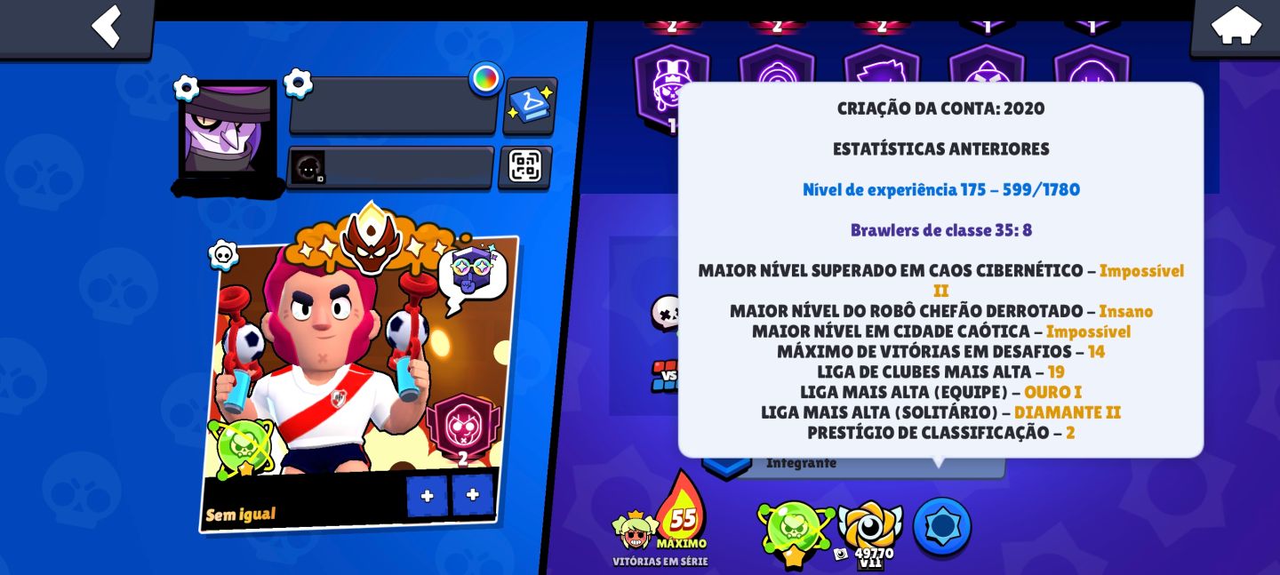 Conta Brawl 100k mestres 3 com matcherino e 8 ranks 35