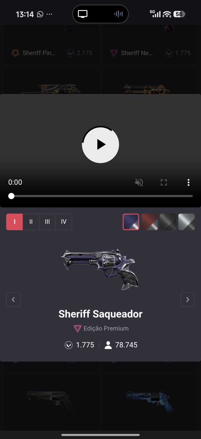 Conta ValorAnt BETA com muitas skins