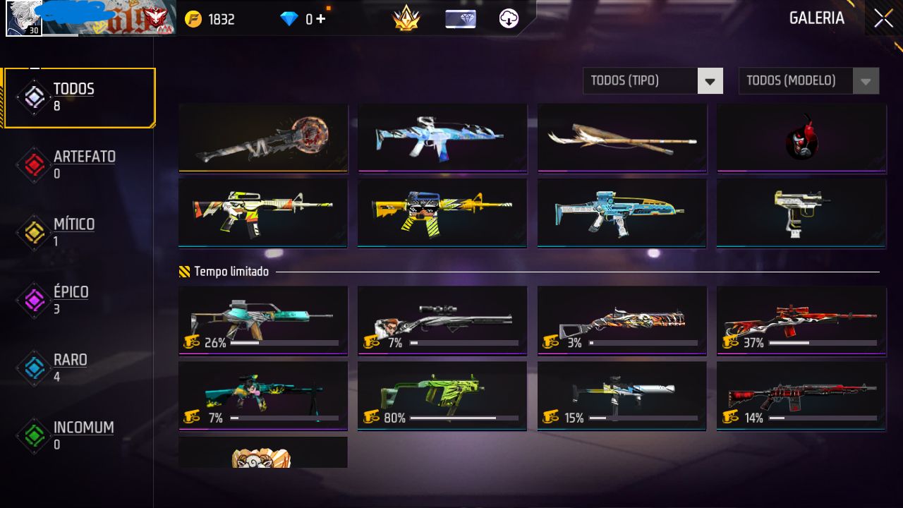CONTA FREE FIRE MESTRE 3 ESTRELAS MODO RANK COM SKIN JIRAYA