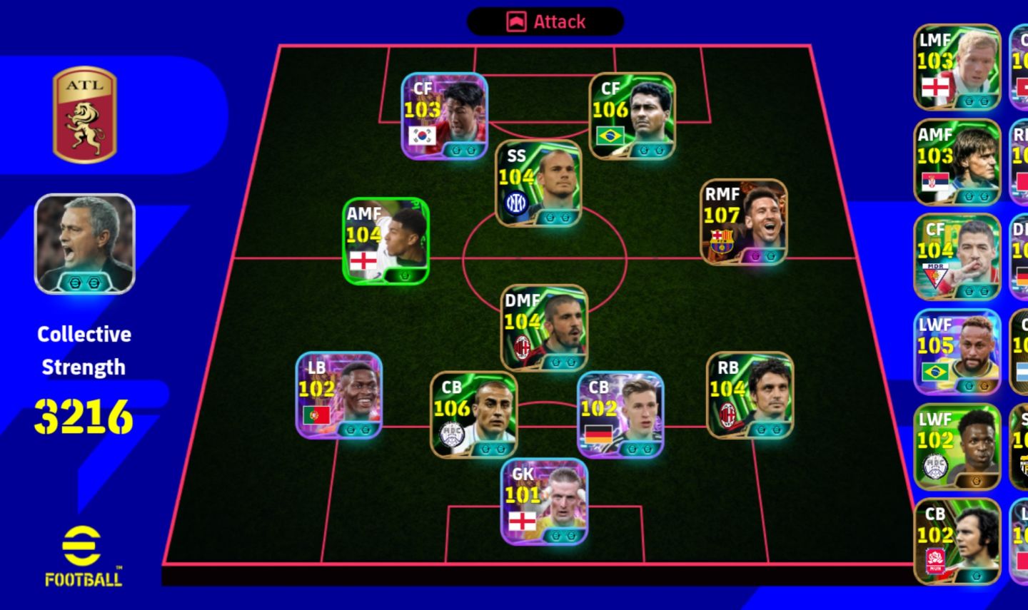 Conta efootball 3220 Força Messi blitz
