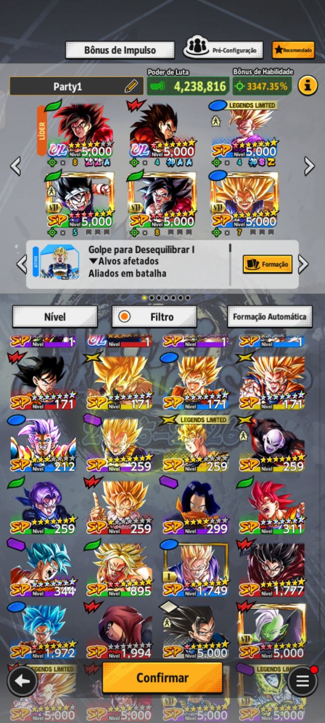 CONTA DRAGON BALL LEGENDS ÓTIMA CONTA PARA PVP