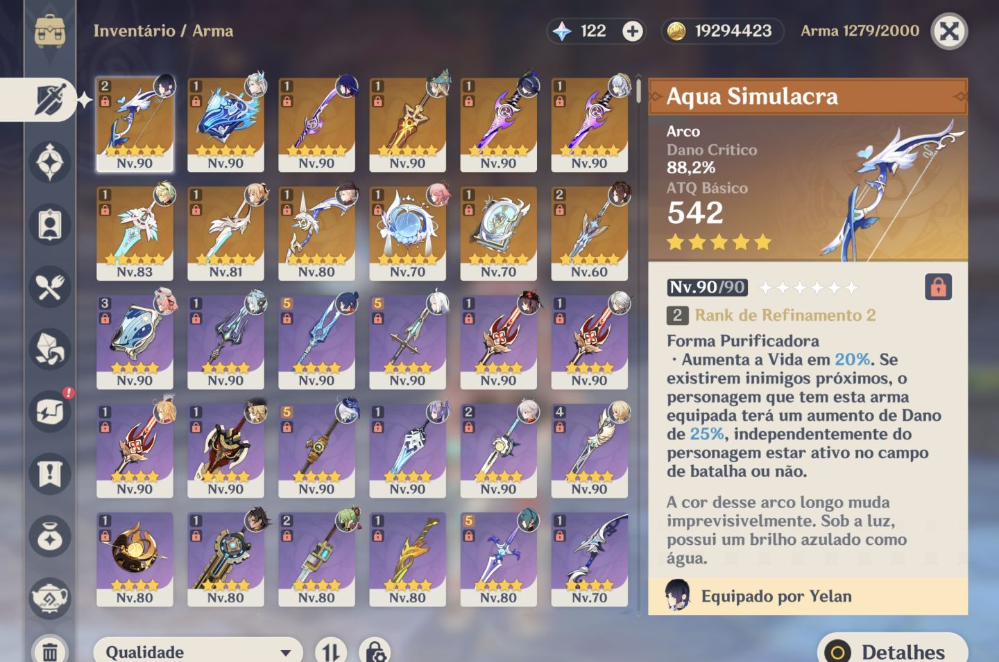 Conta Genshin ar60 || server América