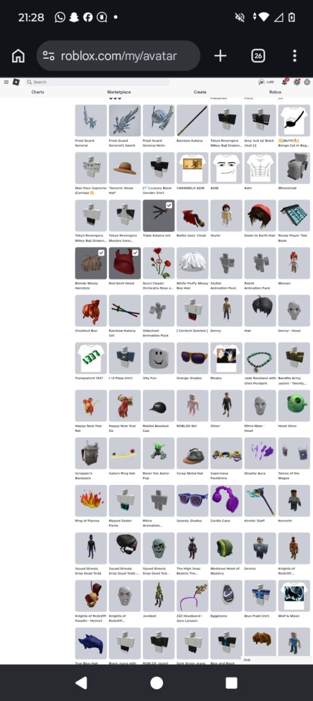 COMBO ROBLOX: 2 Contas Full Acesso (Lvl 2552/2553) CDK, TTI, Scythe e Muito Mais