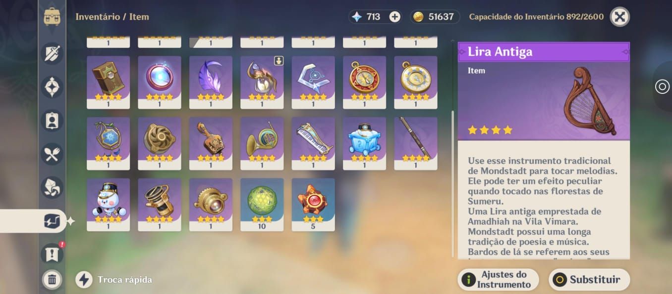 Neuvillette + assinatura + 7T5 + armas 5 estrelas Barato dms