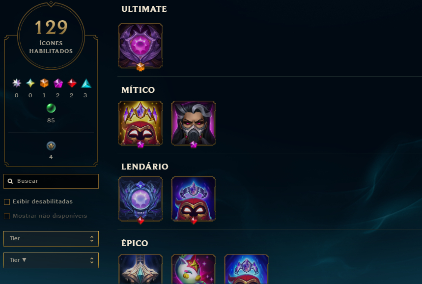 Conta LOL com Emote Grão-Mestre PEAK 904LP
