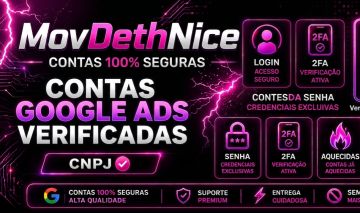 CONTAS GOOGLE ADS VERIFICADAS (VERIF. ANUNCIANTE + DOCS OK)