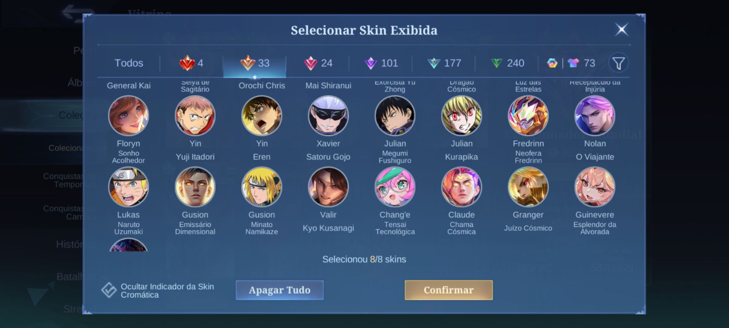 Mobile Legend CONTA COLECIONADOR MUNDIAL