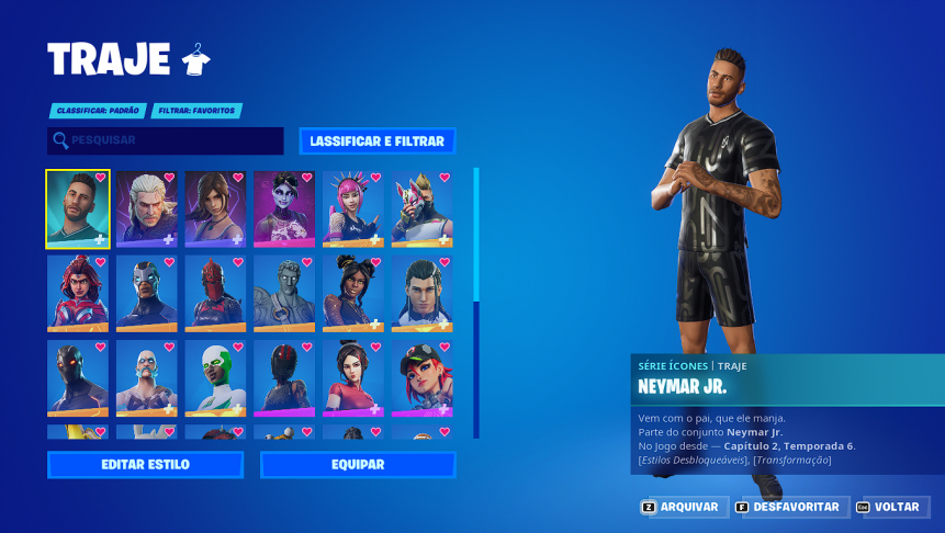Conta fortnite rara (picaretas tryhard e skins que não vem mais a loja)