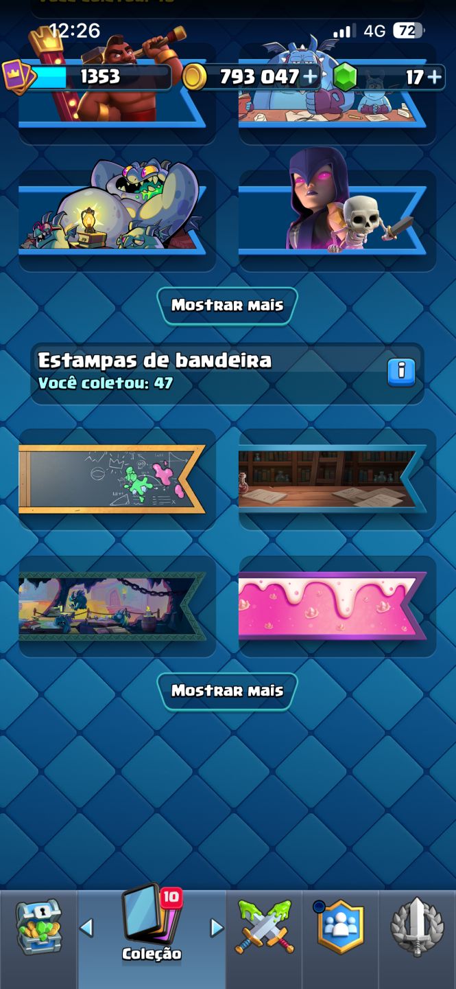 CONTA DE CLASH ROYALE COMPLETA PRA PEGAR ARENA 14K DE TROFEU