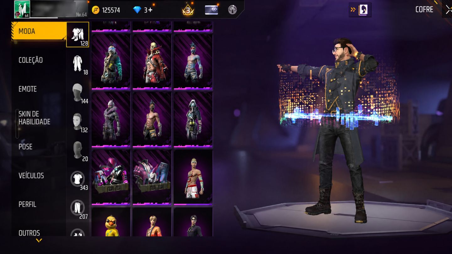 Conta de FF com angelical e skin rara (conta pessoal entt sem problemas de scam)