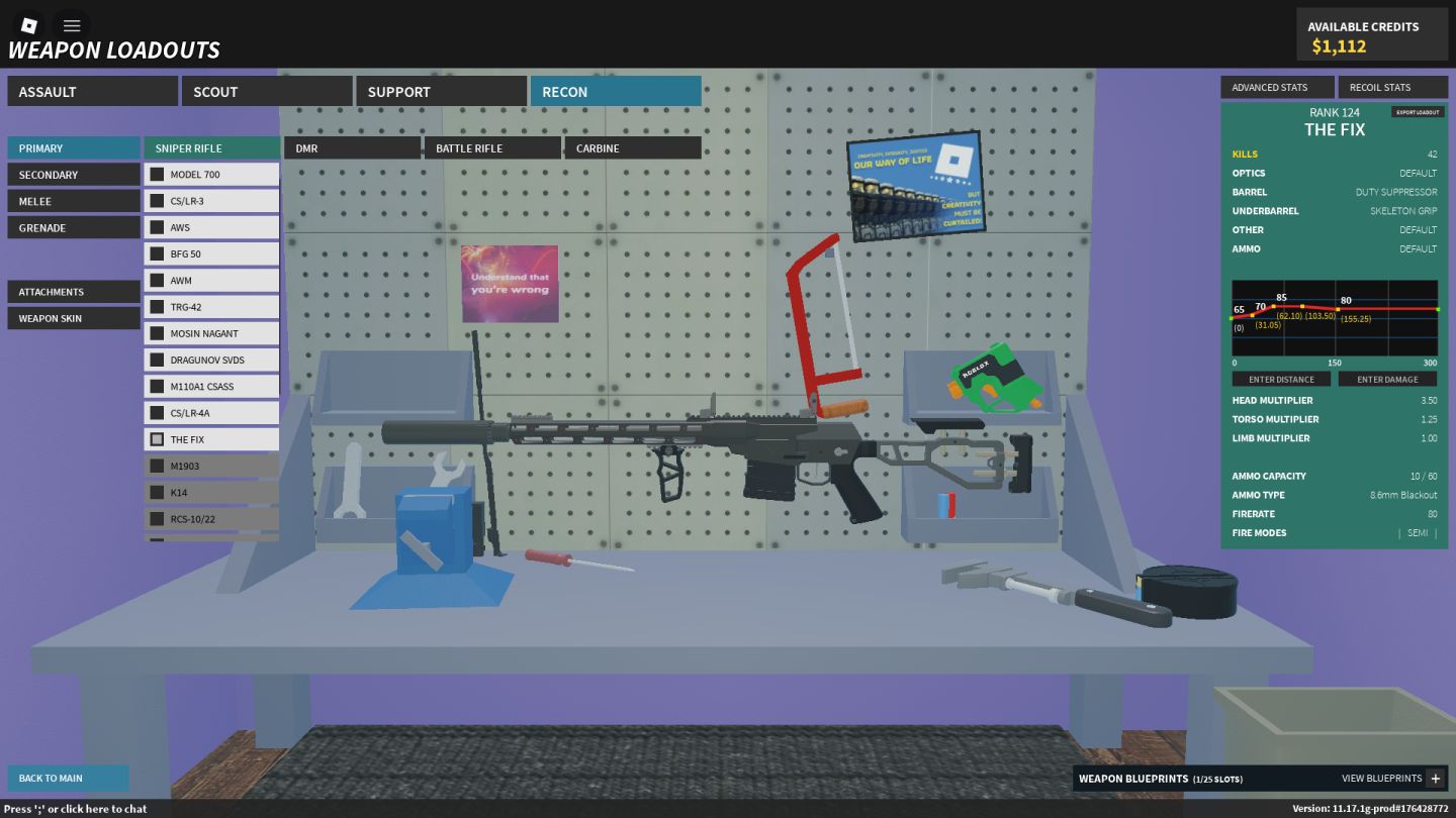 CONTA DE PHANTOM FORCES RANK 117, COM ALGUNS PREBUYS! 11K DE ROBUX GASTO NA ACC!