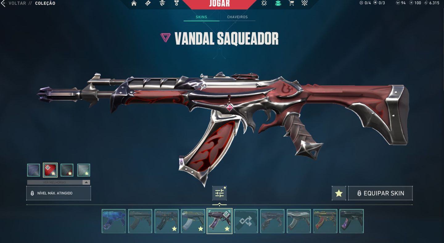 Conta valorant unico dono com 1300 em skins