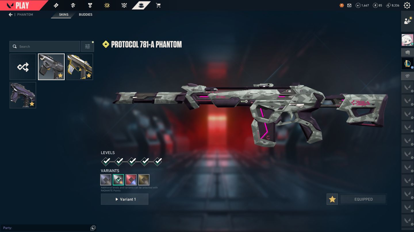 CONTA VALORANT LVL 549 | DIMA 1 | VANDAL CHAMPIONS 2025 + 24 SKINS+1667 VPS