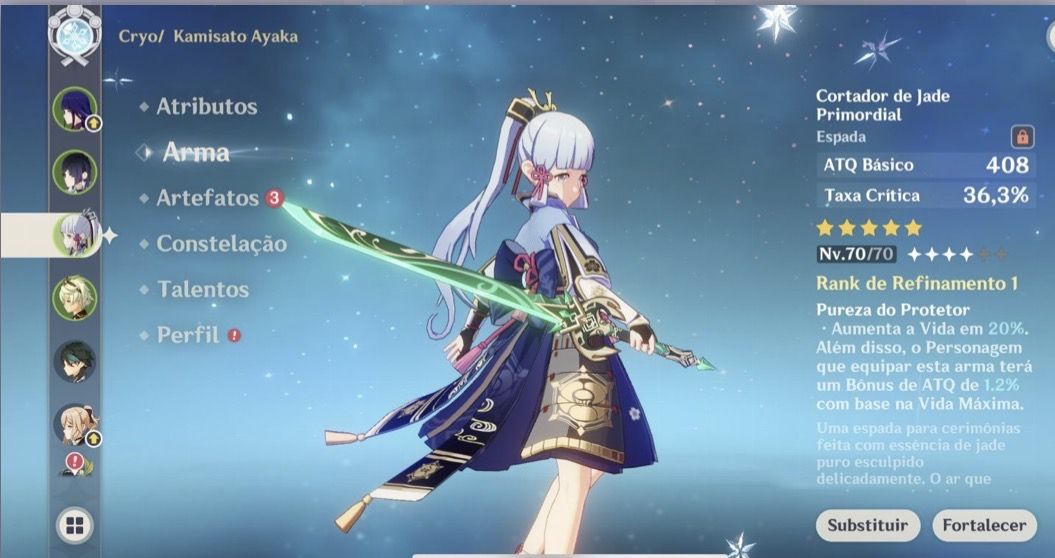 Conta Genshin Impact rank 55