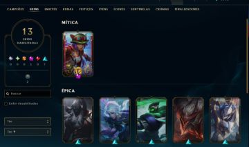 FULL ACESSO - 13 SKINS - 90 CAMPEÕES - LEVEL 98