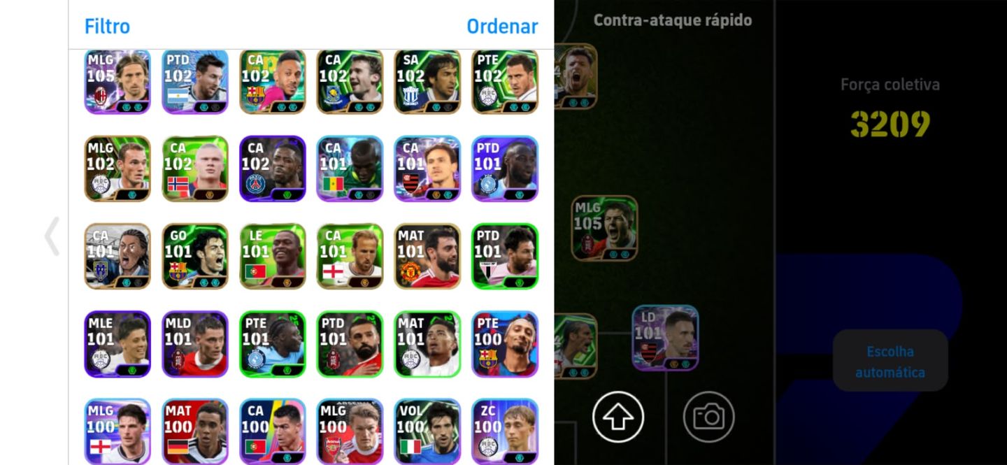 CONTA EFOOTBALL DE ELITE À VENDA FORÇA COLETIVA 3209+