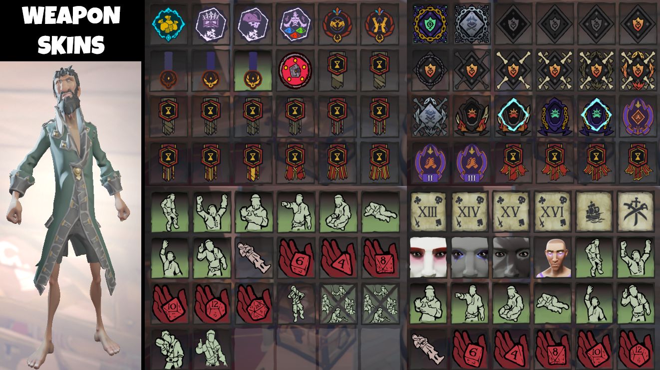 CONTA SEA OF THIEVES ARENA | 2300+ PVP | ITENS RAROS E EXCLUSIVOS