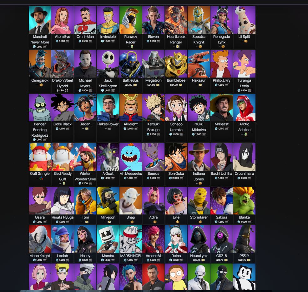 Conta Fortnite RARA a VENDA com +260 skins + 240 emotes