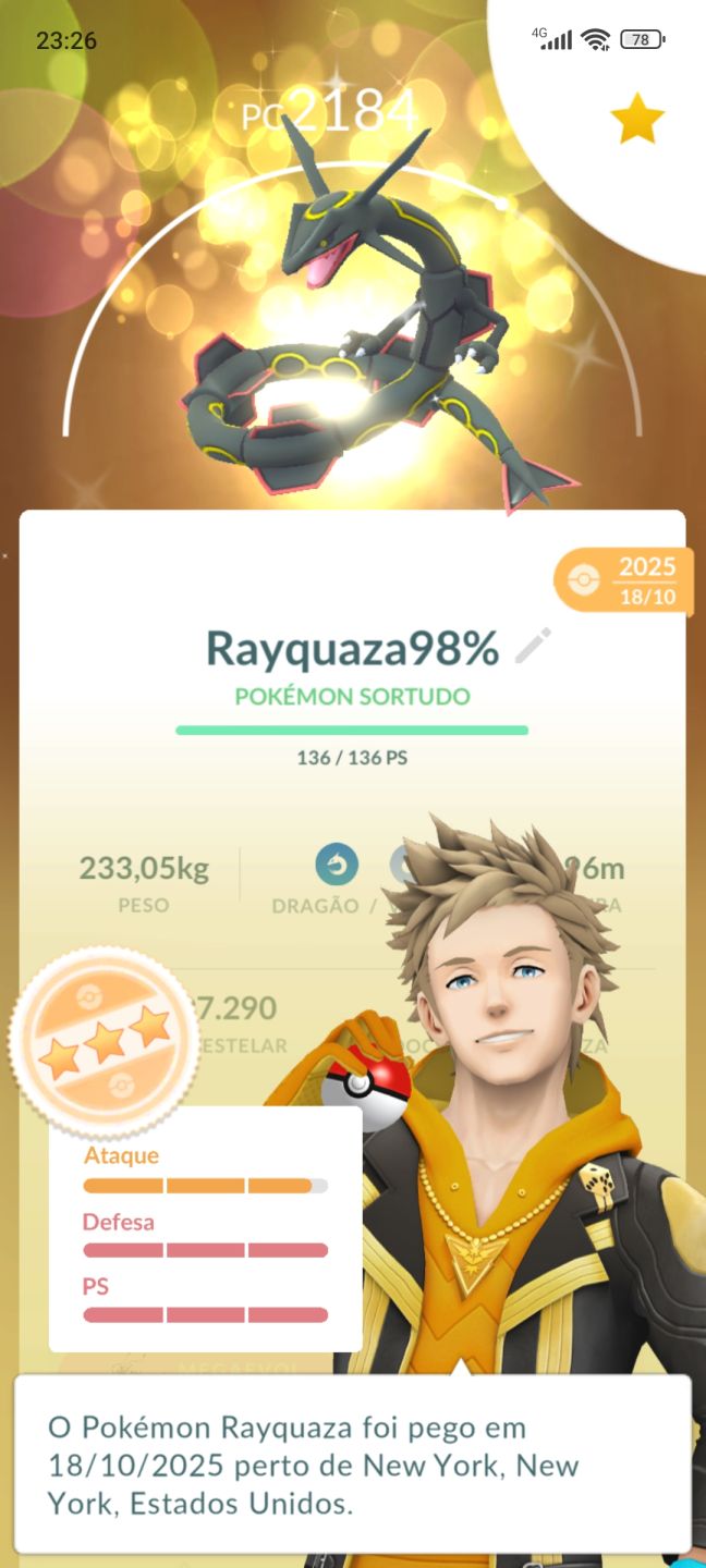Conta level 53 + Rayquaza 100% com fundo raro
